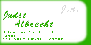 judit albrecht business card